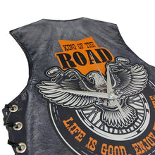 Load image into Gallery viewer, Motorcycle vest hanging clock
