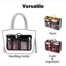 Load image into Gallery viewer, Women's Bag Practical Handbag Purse Nylon Dual Organizer Insert Cosmetic Storage
