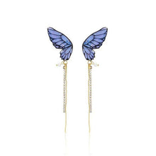 Load image into Gallery viewer, Butterfly Fringe Long Earrings
