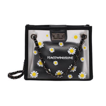 Load image into Gallery viewer, Daisy transparent chain small square bag
