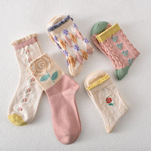 Load image into Gallery viewer, Womens Floral Cotton Socks (10 Pairs)
