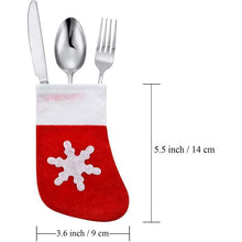 Load image into Gallery viewer, Mini Christmas Stockings Knife Spoon Fork Bag
