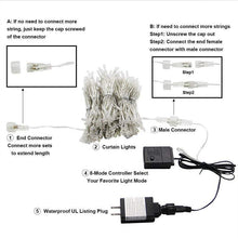 Load image into Gallery viewer, Twinkle Star 300 LED Window Curtain String Light
