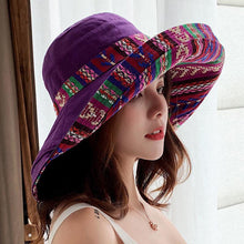 Load image into Gallery viewer, Wide Brim Cotton Summer Hat
