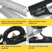 Load image into Gallery viewer, Multifunction Active Square Ruler Angle Ruler
