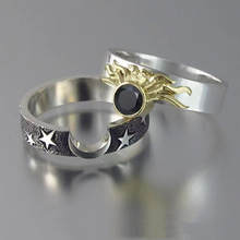 Load image into Gallery viewer, Vintage Star Moon Sun Ring Set
