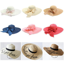 Load image into Gallery viewer, Summer Beach Wide Brim Sun Hats, UPF 50+
