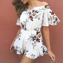 Load image into Gallery viewer, Summer Floral Chiffon Rompers
