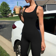 Load image into Gallery viewer, One Piece Tank Top Thigh Slimming Workout Jumpsuit
