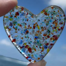 Load image into Gallery viewer, Colorful Glass Pocket Heart
