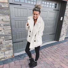 Load image into Gallery viewer, Warm Plush Coat Lapel Jacket
