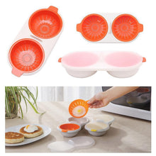 Load image into Gallery viewer, Microwave Egg Poacher Food Grade, 2-Cup Portable Egg Cooker
