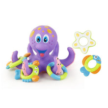 Load image into Gallery viewer, Floating Purple Octopus with 3 Hoopla Rings
