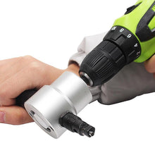 Load image into Gallery viewer, DOMOM Zipbite - Nibbler Cutter Drill Attachment Double Head Metal Sheet
