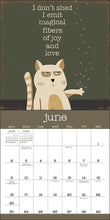 Load image into Gallery viewer, A Year of Snarky Cats 2024 Wall Calendar
