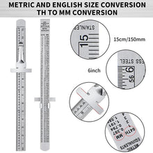 Load image into Gallery viewer, Stainless Steel Ruler with Detachable Clip
