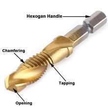 Load image into Gallery viewer, 6 Piece Metric Thread Tap Drill Bits Set
