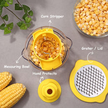 Load image into Gallery viewer, Cob Corn Stripper With Built-In Measuring Cup And Grater
