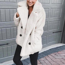 Load image into Gallery viewer, Warm Plush Coat Lapel Jacket
