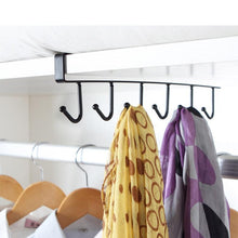 Load image into Gallery viewer, 6 Hooks Under-Cabinet Hanger Rack
