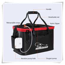 Load image into Gallery viewer, Foldable waterproof fishing bucket -live fish container
