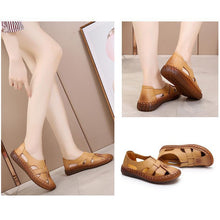Load image into Gallery viewer, Women&#39;s handmade leather sandals with soft bottom
