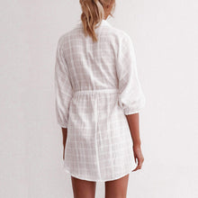 Load image into Gallery viewer, Lapel Single-Breasted Pumped Beach Dress
