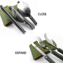 Load image into Gallery viewer, Hirundo Camping Foldable Cutlery Set
