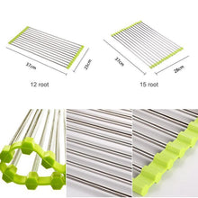 Load image into Gallery viewer, Stainless Steel Roll Up Dish Drying Rack, Foldable
