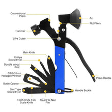 Load image into Gallery viewer, Steel Hammer Axe Multitool for Camping
