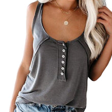 Load image into Gallery viewer, Sleeveless Solid Color Casual Shirt

