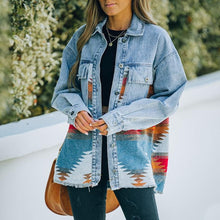 Load image into Gallery viewer, LAPEL POCKET DENIM RETRO JACKET
