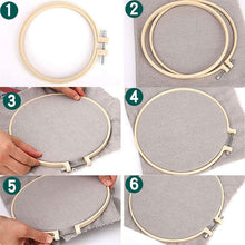 Load image into Gallery viewer, Bamboo Frame Embroidery Hoop Ring
