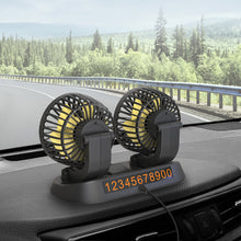 Load image into Gallery viewer, Dual Head Car Auto Cooling Air Circulator Fan

