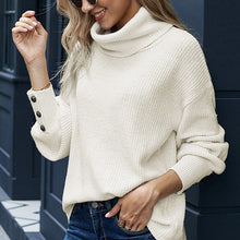 Load image into Gallery viewer, Solid Color Stand Collar Sweater
