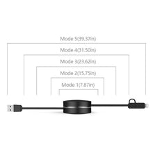 Load image into Gallery viewer, 3-in-1 Retractable Charging Cable
