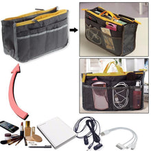 Load image into Gallery viewer, Women's Bag Practical Handbag Purse Nylon Dual Organizer Insert Cosmetic Storage
