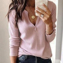 Load image into Gallery viewer, Summer V Neck Soft Cozy T-Shirt
