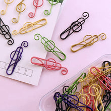 Load image into Gallery viewer, Music Multicoloured Metal Paper Clips
