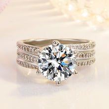 Load image into Gallery viewer, Classic Twisted Full Diamond Six Claw Ring
