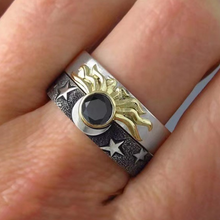 Load image into Gallery viewer, Vintage Star Moon Sun Ring Set
