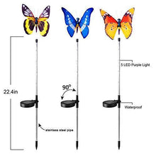 Load image into Gallery viewer, Solar Butterfly Stake Light, 3 Pack
