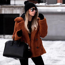 Load image into Gallery viewer, Warm Plush Coat Lapel Jacket
