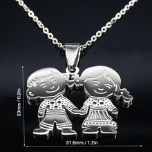 Load image into Gallery viewer, Boy And Girl Stainless Steel Pendant
