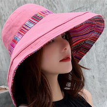 Load image into Gallery viewer, Wide Brim Cotton Summer Hat
