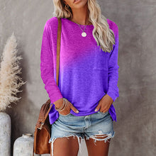 Load image into Gallery viewer, Casual Tie Dye Print Pocket Long Sleeve T-Shirt
