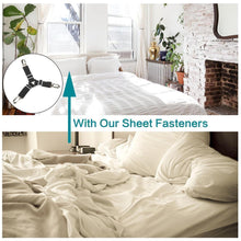 Load image into Gallery viewer, Bed Sheet Fasteners, 8 Pack Adjustable Triangle  Elastic Band Straps
