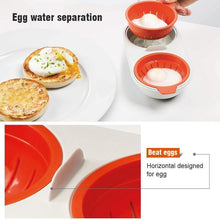 Load image into Gallery viewer, Microwave Egg Poacher Food Grade, 2-Cup Portable Egg Cooker
