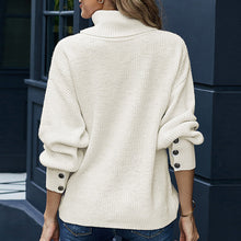 Load image into Gallery viewer, Solid Color Stand Collar Sweater
