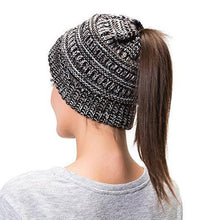 Load image into Gallery viewer, Soft Knit Ponytail Beanie
